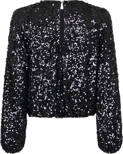 Blusar/Skjortor - Iris fall sequins blouse – black